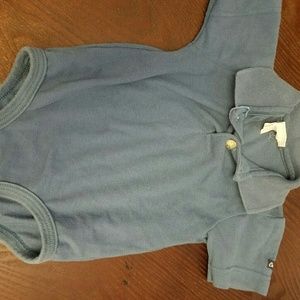 Carter's blue Polo onsie